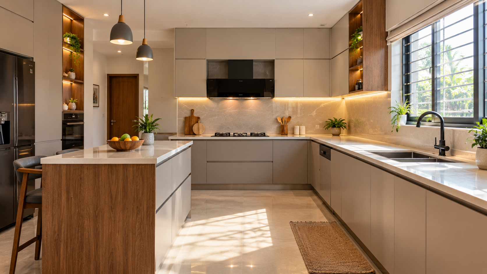 Modern modular kitchen interior design in Coimbatore